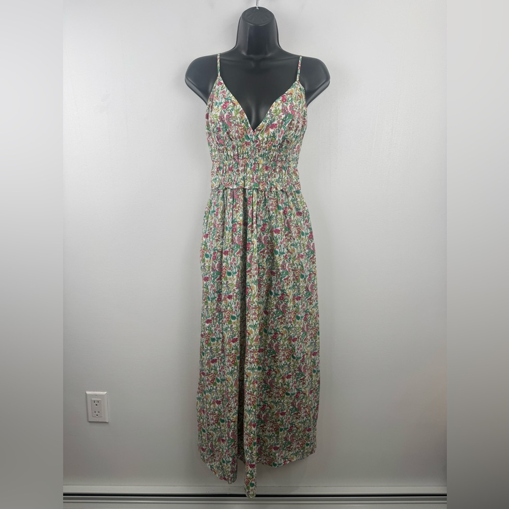 J.Crew Women Smocked Waist Dress Liberty Fabric Size 4